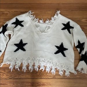 Storia Distressed Star Sweater